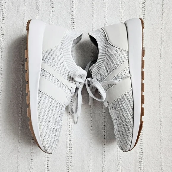 Gap Gapfit Knit Athletic Shoe Sneaker White Stretch Athleisure Lounge Work 7 New - Picture 5 of 16